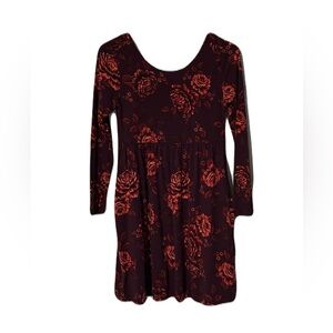 Old Navy Kids Casual Dress - Burgundy Floral